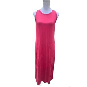 THREE DOTS BLOOMINGDALE’S SLEEVELESS MIDI DRESS IN LADY APPLE RED SIZE LARGE
